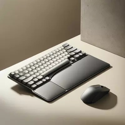 Ergonomic wireless keyboard and mouse designed for productivity and comfort, showcasing sleek forms and user-friendly features.